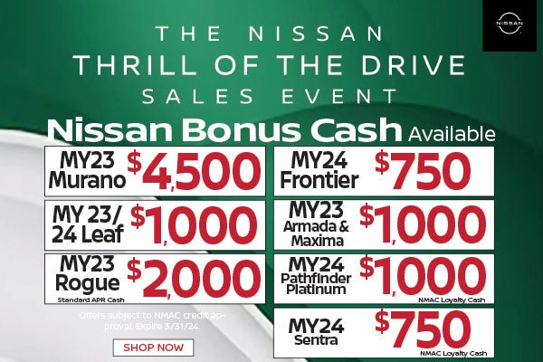 Nissan Bonus Cash